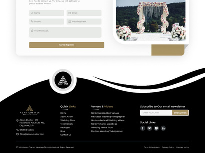 Wedding Videographer Website UI Kit