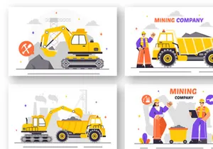 11 Mining Company Illustration