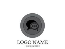 Speech bubble icon logo template vector illustration