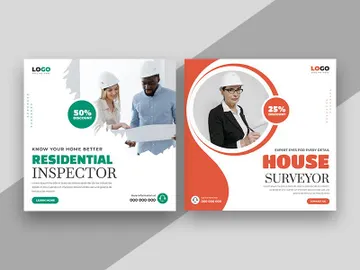 Home Inspector Social Media Post Banner preview picture