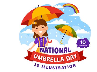 12 National Umbrella Day Illustration