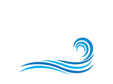 Wave beach vector illustration design logo
