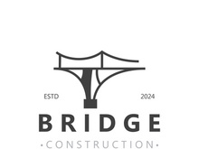 Minimalist Bridge logo suitable for building and construction workers vector design
