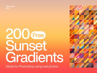 200 Free Sunset Photoshop Gradients