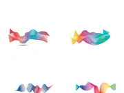 Wave line vector color background illustration