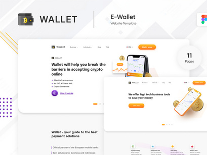 E-wallet Crypto Trading UI Template Figma Photoshop