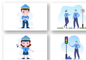 22 Police Design Illustration