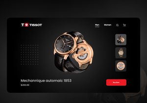 Men's Hand Watches Landing Page UI Kit