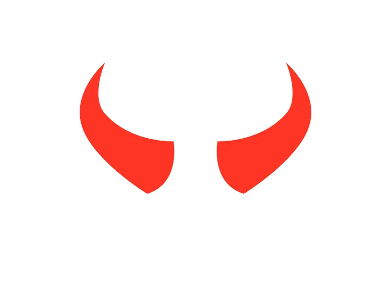 Devil horn red logo icon