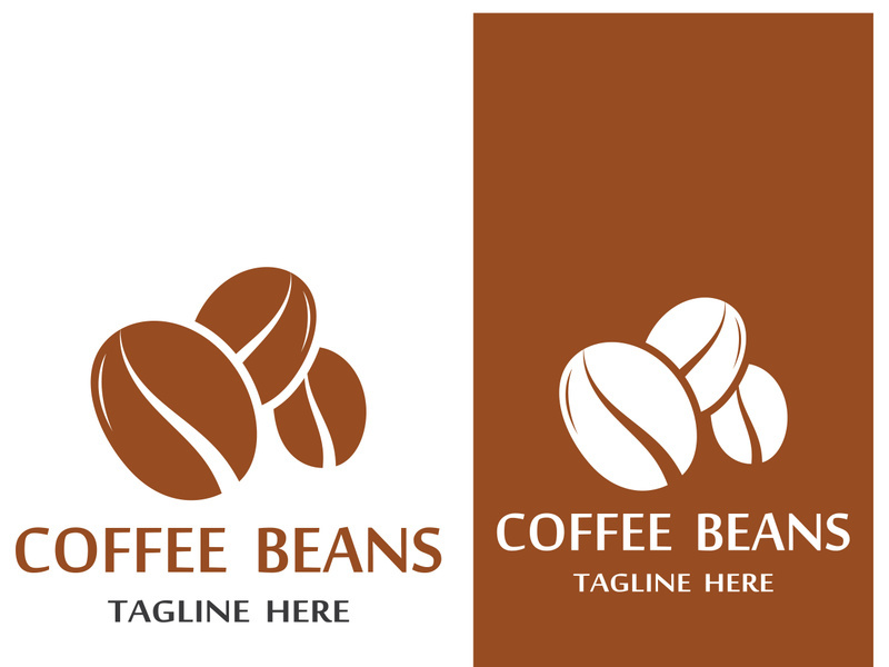 Premium coffee bean logo design.