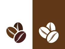 Coffee bean icon vector illustration template
