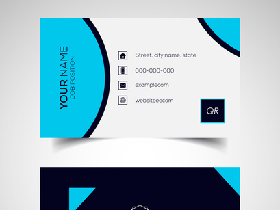 10 Double-sided creative and modern business card template. Vector illustration