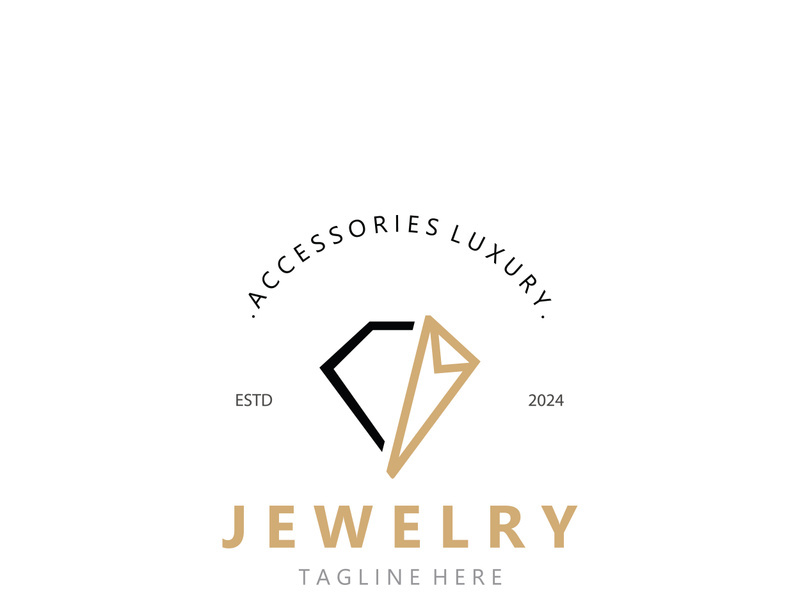 Jewelry Logo Template Design, diamond shop, accessories fashion Design, simple icon