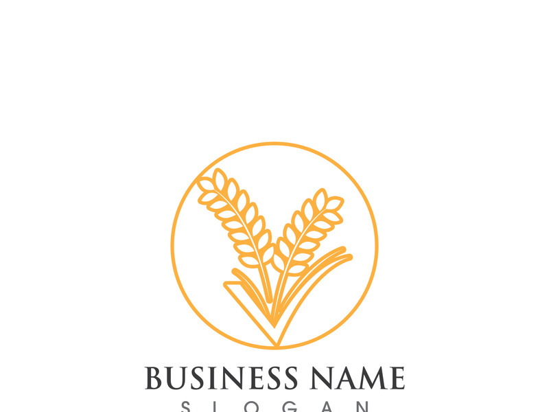 Agriculture wheat logo and symbol vector