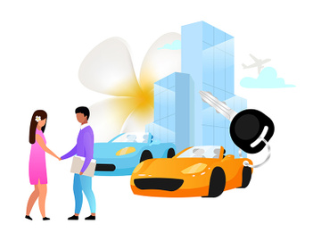 Leasing flat vector illustration preview picture