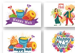 16 Happy Holi Festival Illustration