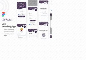 JobFindee - Part 2 (Sign In, Sign Up & Account Set up Screens Design)