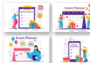 12 Event Planner Illustration