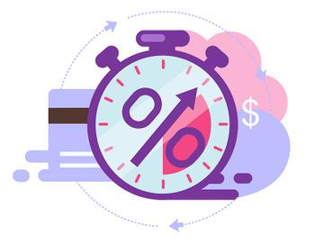 Time is money flat vector illustration preview picture