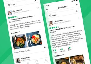 Travel and tourism mobile app screen design - Searching restaurant - volume 2