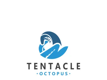 Octopus tentacle logo image design ocean animal vintage illustration preview picture