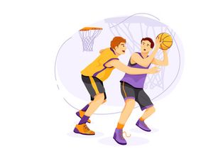Students playing basketball at ground