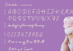 Delectable - Handwritten Font