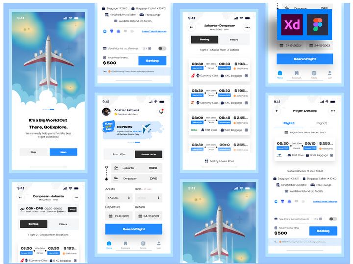 Flight Booking Ticket App Design