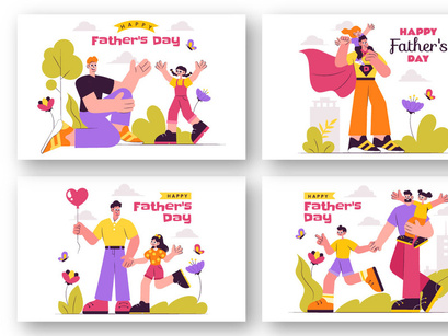 8 Happy Fathers Day Illustration