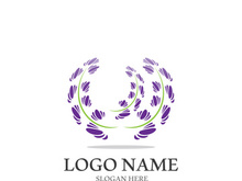 Lavender flower vector icon illustration design template