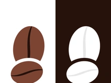 Coffee bean icon vector illustration template