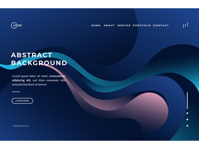3d Abstract Background Gradient Blue