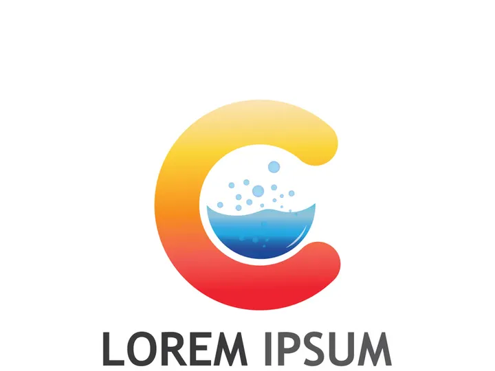 Modern colorful C letter initial logo.