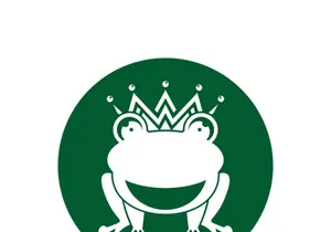 King frog logo icon template design vector illustration