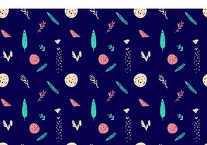 Botanical Bliss Scandinavian Plant Doodle Pattern