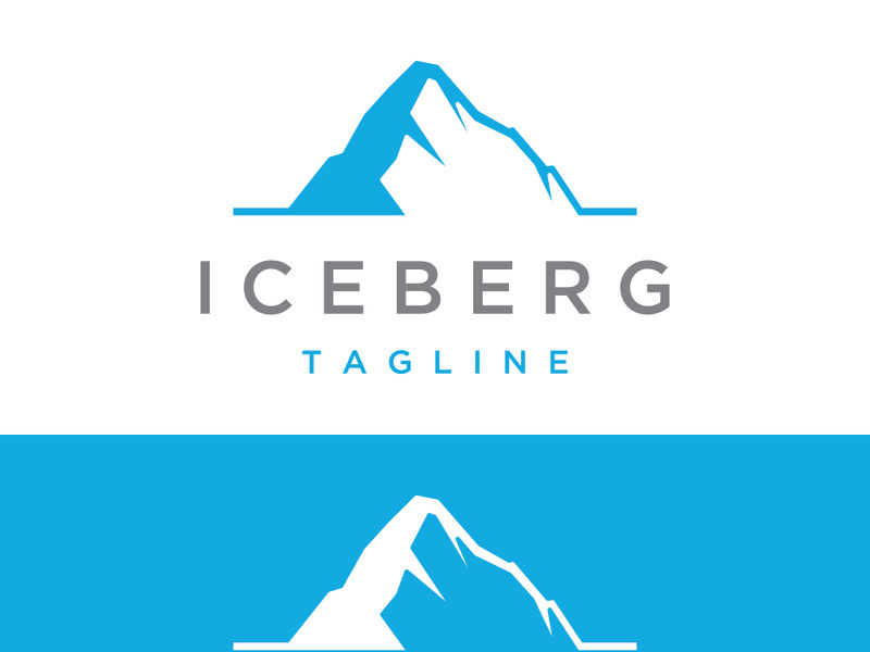 Antarctic iceberg logo design.