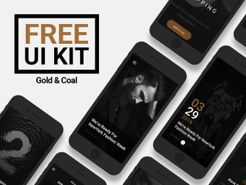 Gold & Coal UI Kit preview picture