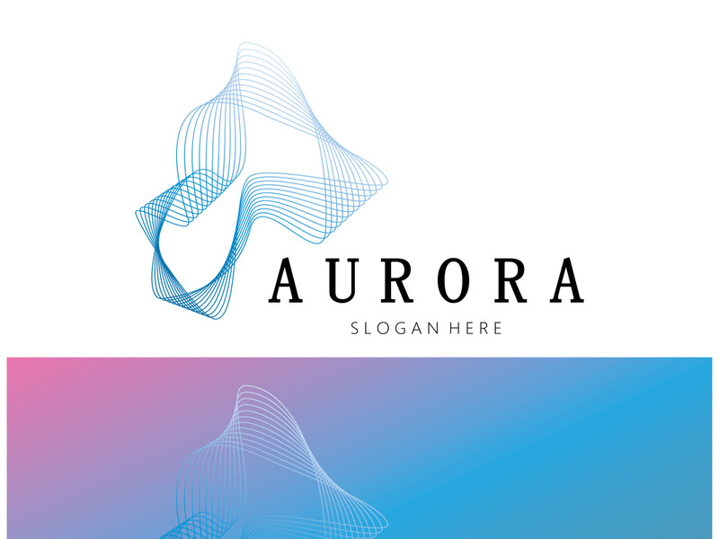 aurora logo design icon illustration vector templateaurora logo design icon illustration vector template