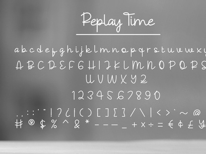 Replay Time - Handwritten Font