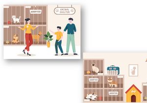 15 Animal Shelter Cartoon Illustration