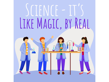 Science is like magic but real social media post mockup preview picture