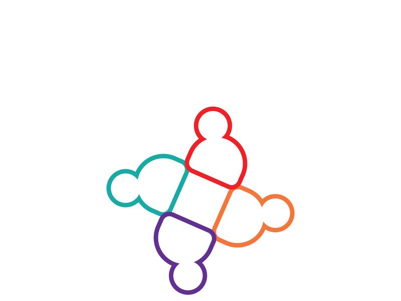 Community, network and social icon design template