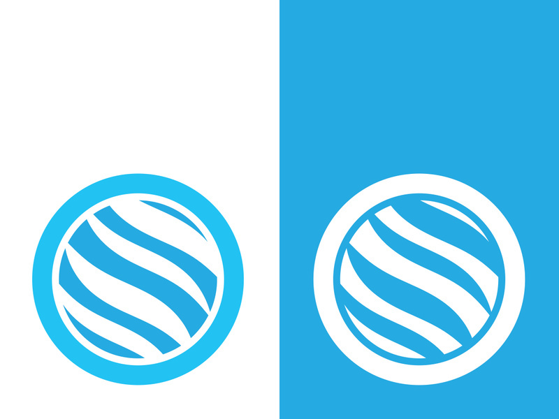 Wave beach vector illustration design logo