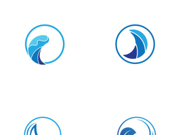 Ocean water wave wave logo design. preview picture