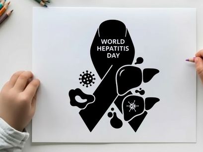 world hepatitis day awareness ribbon vector illustration