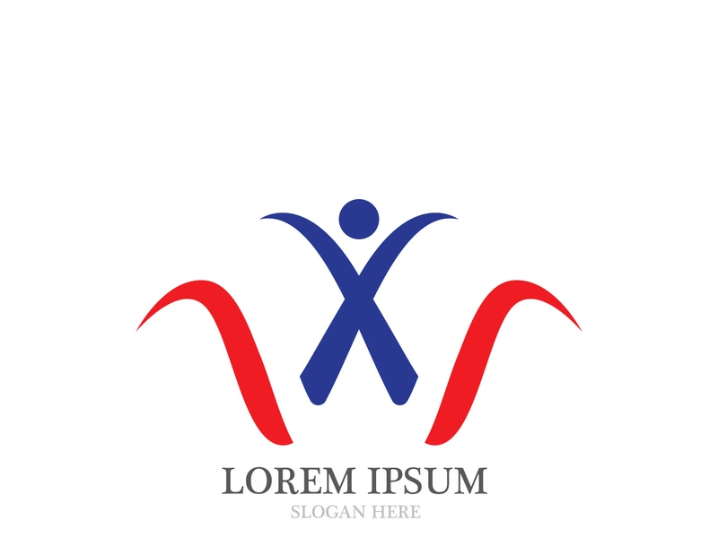 W Letter Logo Template vector illustration design