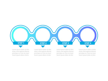 Empty gradient circles steps vector infographic template preview picture