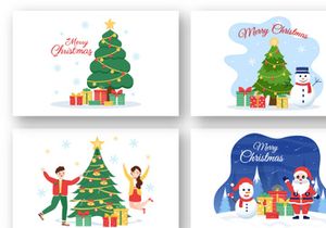 26 Merry Christmas and Happy New Year Illustration