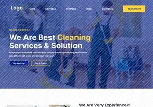 Desain UI Website Layanan Pembersihan – Perusahaan Layanan Profesional