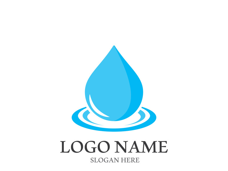 Water drop logo template vector illustration design